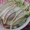 エシラ's cooksnap of when they made 朝ごはんに！ベーコンエッグ丼.