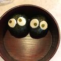 kiyotime's cooksnap of when they made “まっくろくろすけ”のおにぎり.