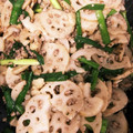 ろっくんろーるだぜ's cooksnap of when they made 蓮根と挽き肉の甘辛炒め。.