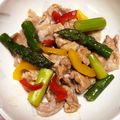 猫のしっぽ♡'s cooksnap of when they made 豚肉とアスパラのオイスターソース炒め.