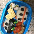Happy　Leaf's cooksnap of when they made パトカー救急車の手まりおにぎり弁当.