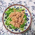 NAOばあさん's cooksnap of when they made 長男の水菜にツナを乗せたサラダ？.
