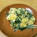 ☆いのてり☆'s cooksnap of when they made 水菜と卵のピリ辛炒め.