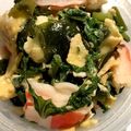 ame-ikuru's cooksnap of when they made からし菜とわかめの彩りおひたし.