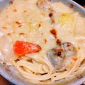 max4995's cooksnap of when they made 残ったシチューで☆スパゲティグラタン.