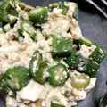 プリン後輩's cooksnap of when they made 簡単！豆腐とオクラのサラダ.