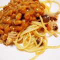 えり｡˚✩'s cooksnap of when they made めんたいクリームパスタonくるみ納豆♪.