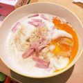 まなみ518's cooksnap of when they made 牛乳で★カルボナーラ素麺.