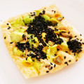 まゆみ母ちゃん's cooksnap of when they made エコ✿ゴーヤのワタと種でチーズ煎餅✿.