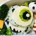 ミエリィ's cooksnap of when they made モンスターズインク☆マイク☆キャラ弁.