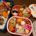 ELiiiii's cooksnap of when they made キャラ弁☆キティちゃん☆女の子弁当.