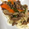 ムーヒツジ's cooksnap of when they made 簡単すぎ！プルコギのタレうどん.