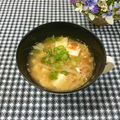 toraちゃん♪'s cooksnap of when they made 豆腐と卵とセロリのキムチ風味スープ.