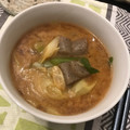 minami1977's cooksnap of when they made 長ネギと蒟蒻の香ばし味噌汁.