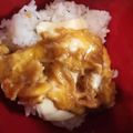 ちばちゃん０８２７'s cooksnap of when they made 玉子丼にチーズをかけてしまいました。.