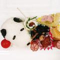 めいめい☆☆☆'s cooksnap of when they made スヌーピー＆ウッドストック弁当✿キャラ弁.