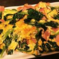 ゴマチーズ's cooksnap of when they made えびとベーコンとほうれん草の卵炒め.