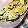 chiyomin♪'s cooksnap of when they made ほうれん草とチーズのオムレツ.