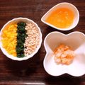 Rina☻'s cooksnap of when they made 離乳食中期〜＊3色そぼろごはん.