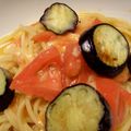 ななまま's cooksnap of when they made なすとトマトのパスタ♪野菜ジュース.