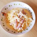 take♪aki♪'s cooksnap of when they made おうちで簡単カルボナーラ.