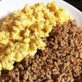 ★☆爽羽ﾏﾏ☆★'s cooksnap of when they made ♡鶏そぼろの二色丼♡.