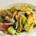 ☆ゆみよ☆'s cooksnap of when they made チンゲン菜と春雨の卵炒め✤オイマヨ味で.