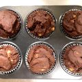 leejasmine's cooksnap of when they made ＊米粉のチョコバナナマフィン＊.