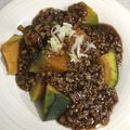 240915's cooksnap of when they made 簡単☆かぼちゃのひき肉オイスターあんかけ.