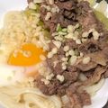 黄金の輝き亭's cooksnap of when they made 甘辛お肉が美味！とろーり温玉肉うどん.