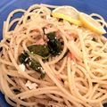 Kaori_USA's cooksnap of when they made スモークサーモンとほうれん草のパスタ.