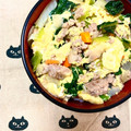 ふたごゆき's cooksnap of when they made 豚ひき肉と野菜の卵とじ丼.