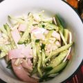 ☆yopipi's cooksnap of when they made ハムとえのきとキュウリで中華風サラダ.