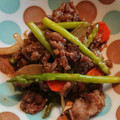 precious☆'s cooksnap of when they made ☆牛肉と絹さやのオイスターソース炒め☆.