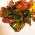 pinkあゆみん's cooksnap of when they made ピーマンとソーセージのピリ辛炒め.