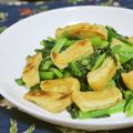 mmameco's cooksnap of when they made 小松菜と油揚げのポン酢和え.
