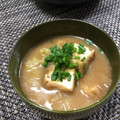 もりはん's cooksnap of when they made 忙しい朝でも簡単☆キャベツと厚揚のみそ汁.