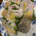 キャメロンjp's cooksnap of when they made 簡単5分＊銀座名店鯛の実山椒カルパッチョ.