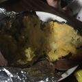 Megurume's cooksnap of when they made キャンプの炭火で簡単焼き芋.