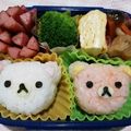 kpqpf6's cooksnap of when they made キャラ弁＊おにぎり型deリラ＆コリラ.