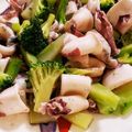 （≧eco≦）'s cooksnap of when they made ヒイカと茎ブロッコリーのバター炒め.