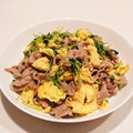 こともみ's cooksnap of when they made ごま油香る☆豆苗と豚肉のたまご炒め.