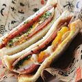 no:no's cooksnap of when they made 朝食に♪トロトロお好み焼き風サンドイッチ.
