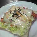 亜久里's cooksnap of when they made キャベツキムチチーズトースト.