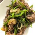 キュキュットさん's cooksnap of when they made 牛肉と空芯菜♡塩麹オイスターソース炒め.