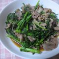 ゆみにゃむ's cooksnap of when they made 春菊と豚肉のオイスター炒め.