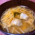 葉梨のしょうこ's cooksnap of when they made 美味過ぎるもやしと大根のキムチの味噌汁.
