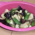 きらり流れ星's cooksnap of when they made レンジで簡単★なすとオクラの煮浸し.