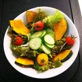 Hirarinn☆'s cooksnap of when they made かぼちゃと胡瓜・トマトの彩りサラダ♪.
