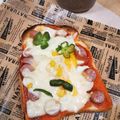 4児男子母さんの台所's cooksnap of when they made 好きなものを乗せるだけ☆ピザトースト.